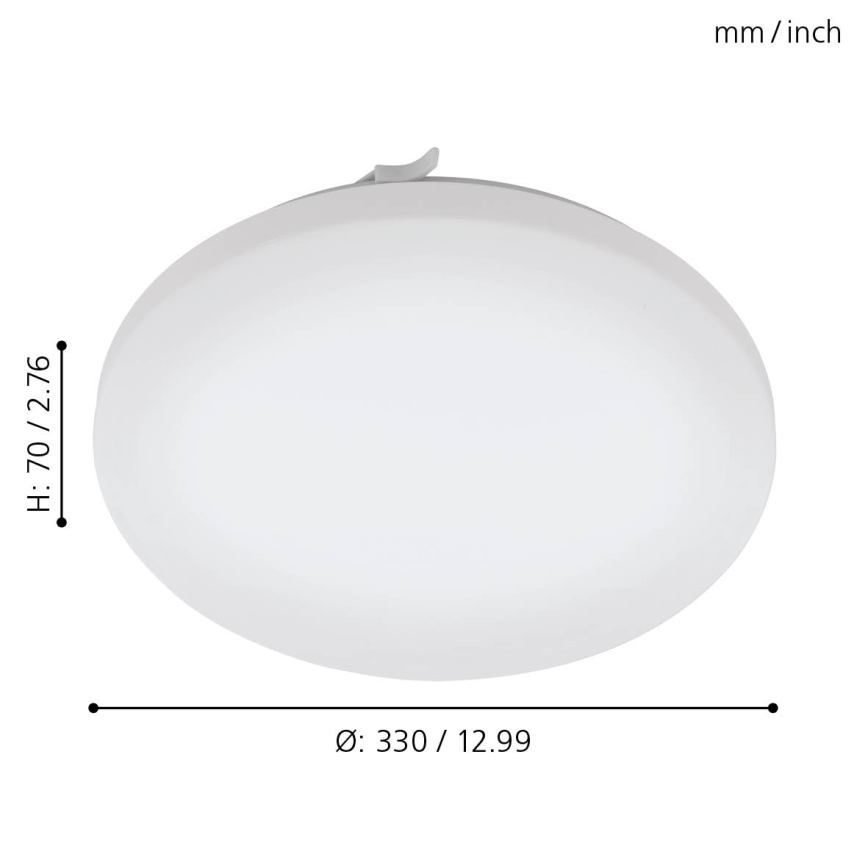 Eglo 97884 - LED-kattovalaisin kylpyhuoneessa FRANIA LED/17,3W/230V IP44