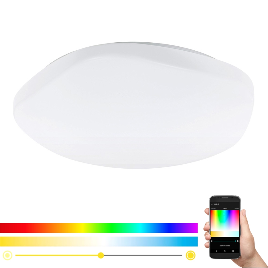 Eglo 97921 - LED RGB himmennettävä kattovalaisin TOTARI-C LED/34W/230V + kaukosäädin