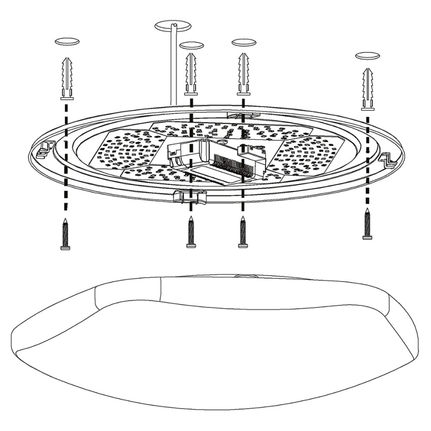 Eglo 97921 - LED RGB himmennettävä kattovalaisin TOTARI-C LED/34W/230V + kaukosäädin