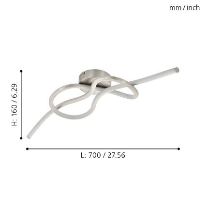 Eglo 97937 - LED-kattokruunu NOVAFELTRIA LED/13W/230V