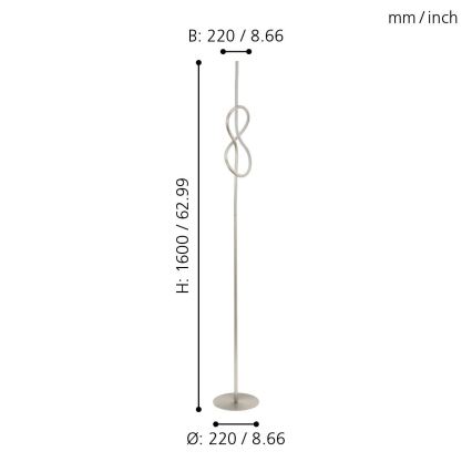 Eglo 97942 - LED-lattiavalaisin NOVAFELTRIA LED/13W/230V