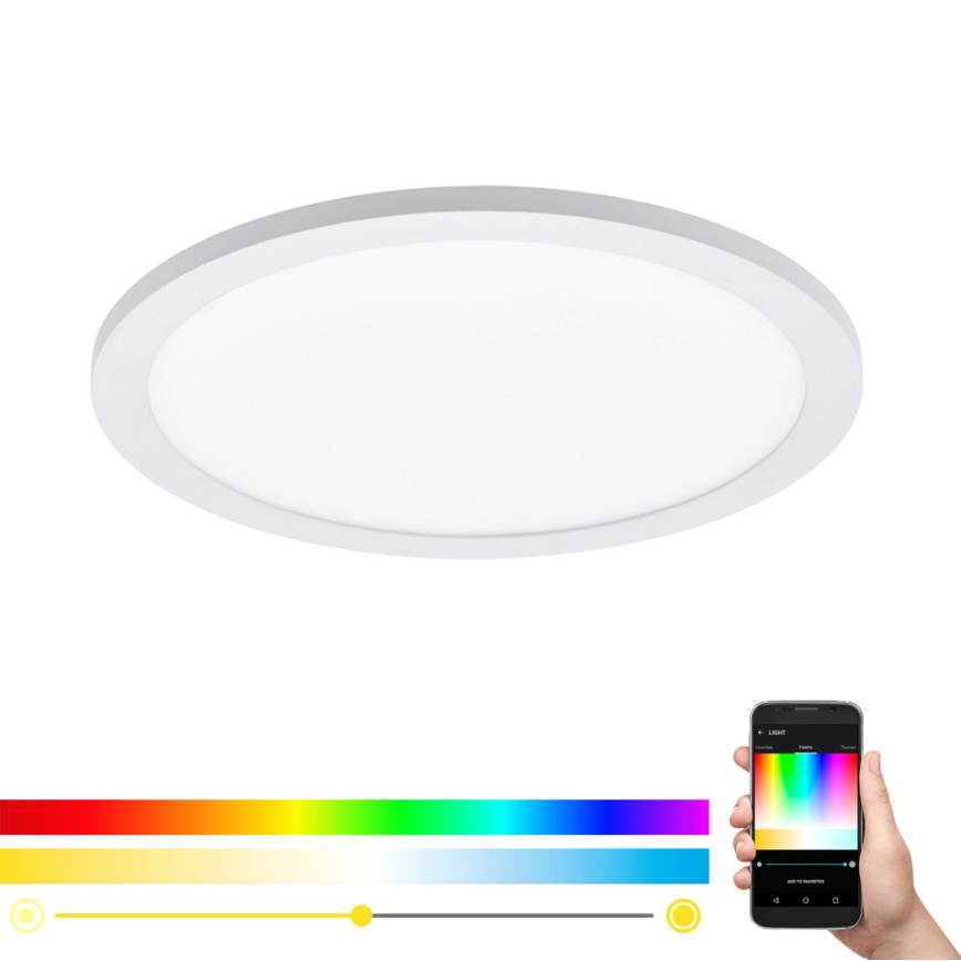 Eglo - LED RGBW Himennettävä kattovalaisin SARSINA-C LED/16W/230V + kaukosäädin