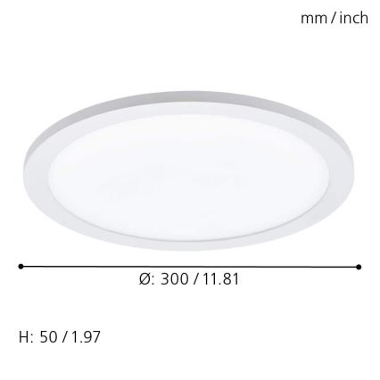 Eglo - LED RGBW Himennettävä kattovalaisin SARSINA-C LED/16W/230V + kaukosäädin