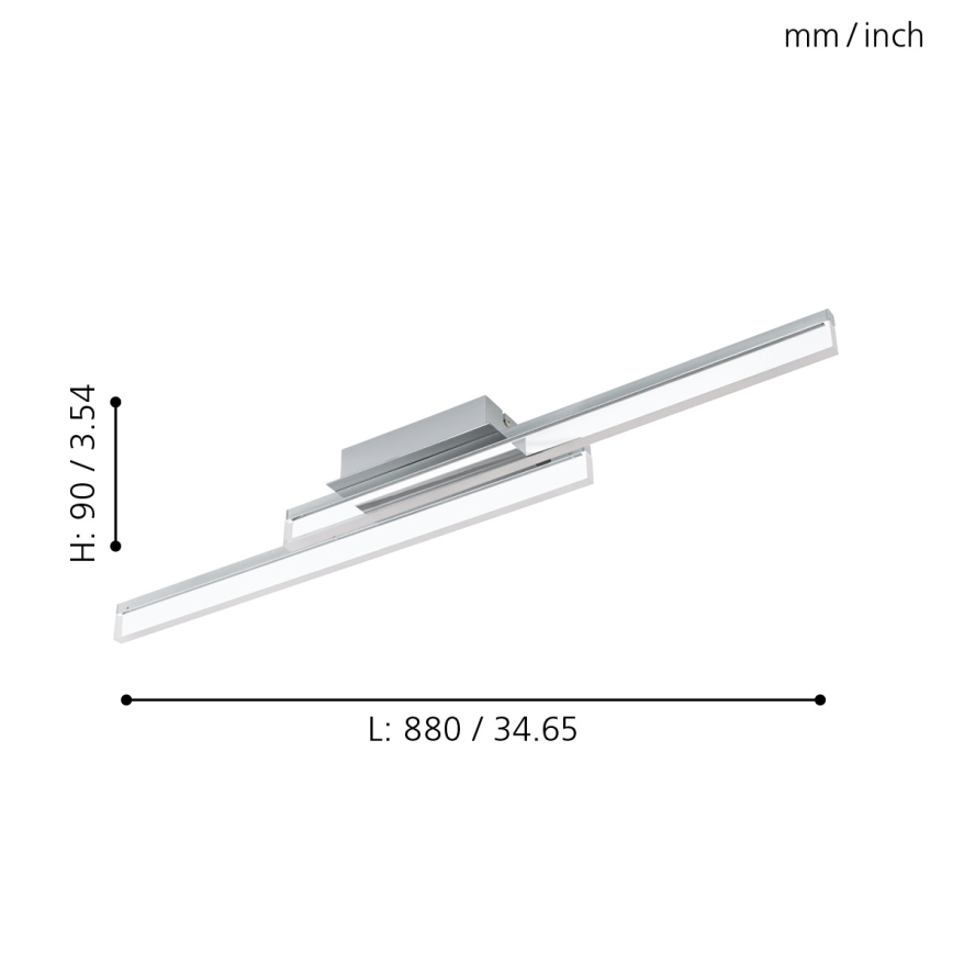Eglo - LED-kylpyhuoneen kattovalaisin 2xLED/11W/230V IP44