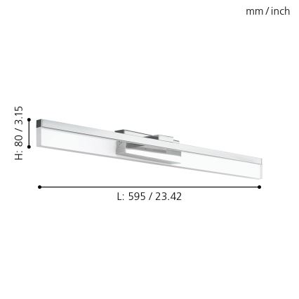 Eglo 97966 - LED-seinävalaisin PALMITAL LED/10W/230V IP44