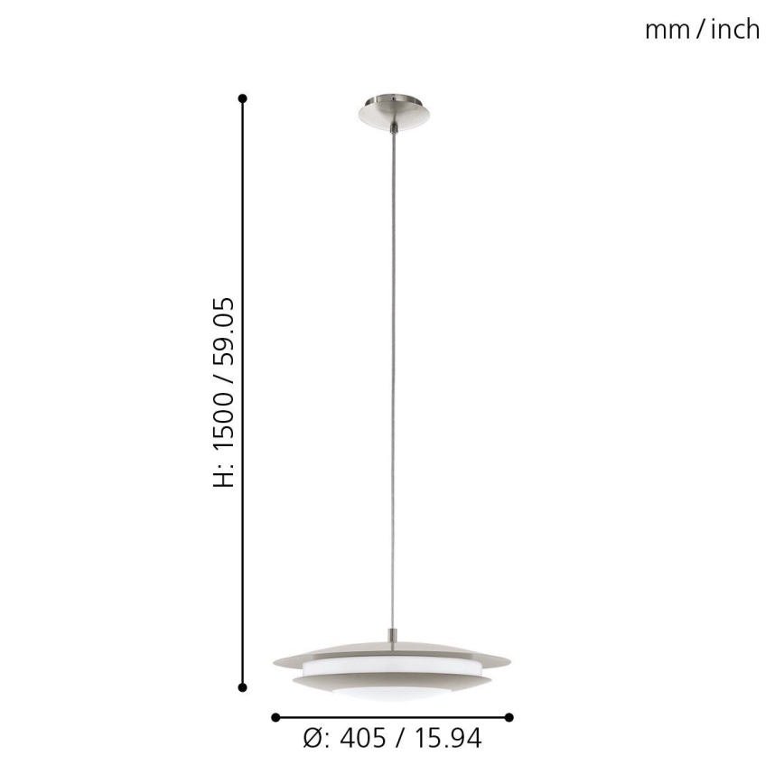 Eglo 98043 - LED RGBW himmennettävä kattokruunu köydellä MONEVA-C LED/18W/230V