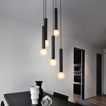 Eglo 98058 - Kattokruunu narulla CORTENOVA 5xE27/60W/230V