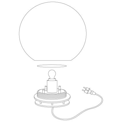 Eglo 98104 - Ulkovalaisin MONTEROLO 1xE27/40W/230V IP65 ø600