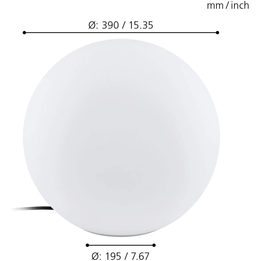 Eglo 98106 - RGBW-LED-ulkovalaisin MONTEROLO-C LED/9W/230V IP65, halkaisija 390 mm