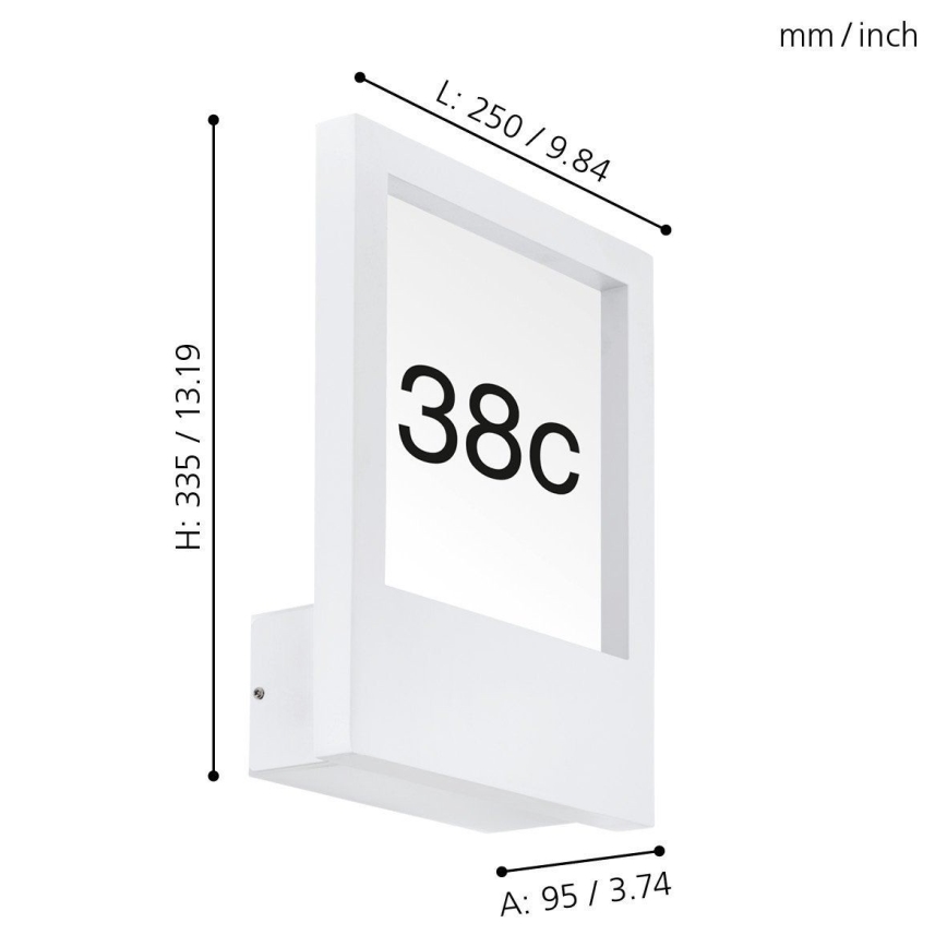 Eglo 98143 - talonumero MONTEROS 1xE27/28W/230V valkoinen IP44
