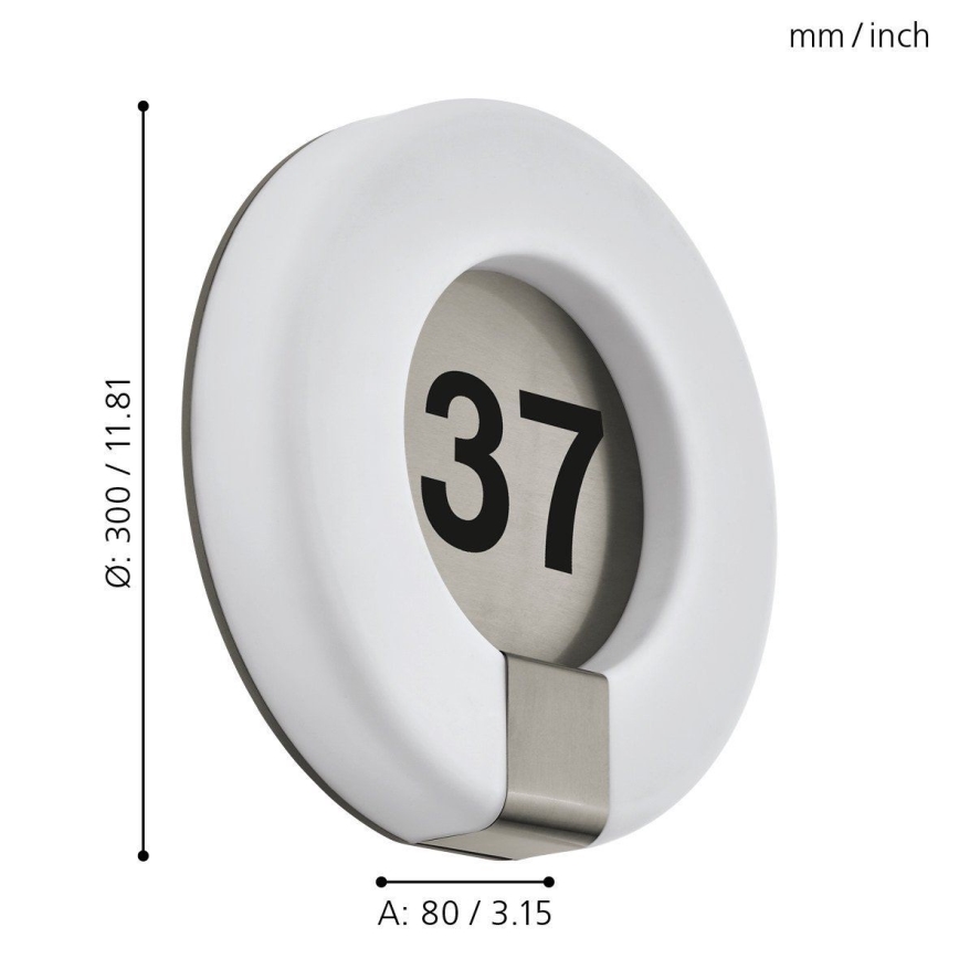 Eglo 98145 - LED himmennettävä talon numero MARCHESA-C LED/15W/230V IP44