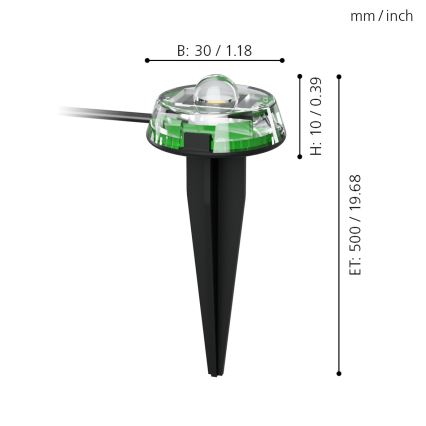 Eglo - LED koristeketju ulkokäyttöön 9xLED 10m IP65 lämpimänvalkoinen