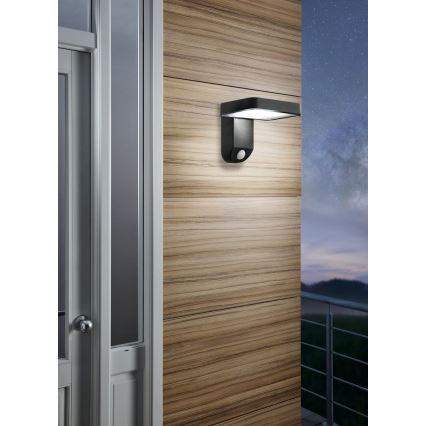 Eglo - LED Solcells vägglampa med sensor LED/4,5W/3,7V 2200 mAh IP44