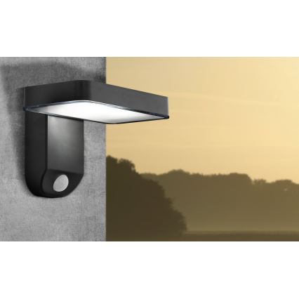 Eglo - LED Solcells vägglampa med sensor LED/4,5W/3,7V 2200 mAh IP44