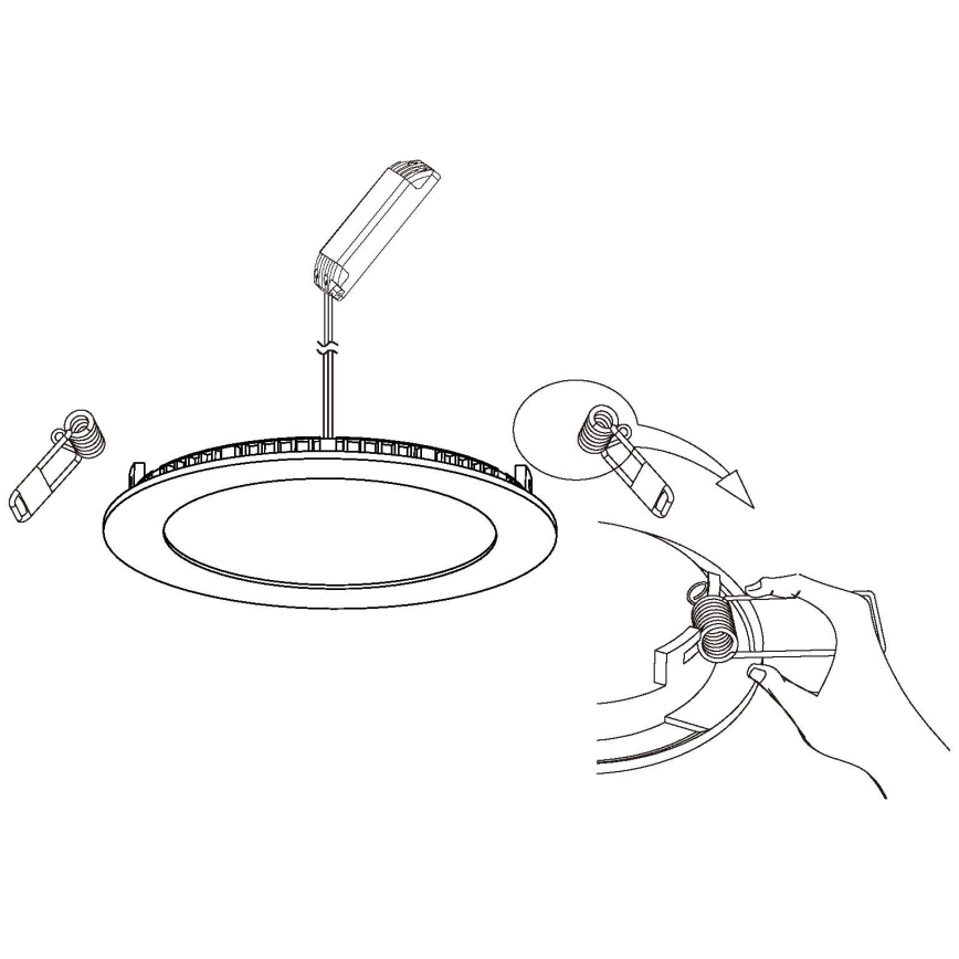 Eglo - himmennettävä LED-uppovalaisin 5 W/230 V + kaukosäädin, Ø 12 cm
