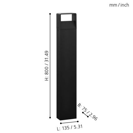 Eglo 98272 - LED-ulkolamppu DONINNI LED/5W/230V IP44