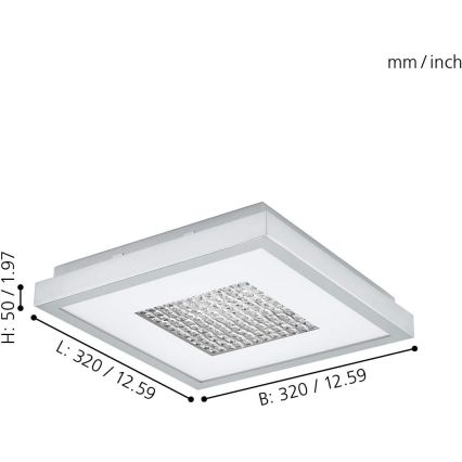Eglo 98369 - LED-himennettävä kattovalaisin PESCATE LED/24W/230V