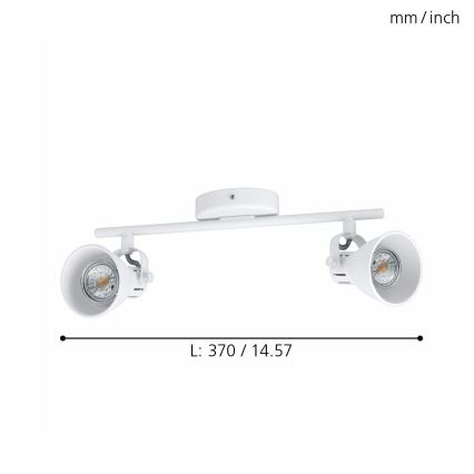 Eglo 98394 - LED-kohdevalaisin SERAS 2xGU10/3,3W/230V