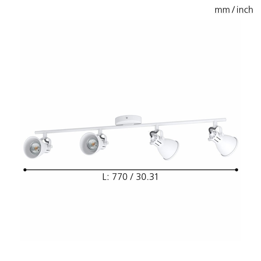 Eglo 98396 - LED-kohdevalaisin SERAS 4xLED/3,3W/230V