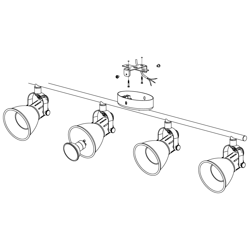 Eglo 98408 - LED-kohdevalaisin SERAS 4xLED/3,3W/230V
