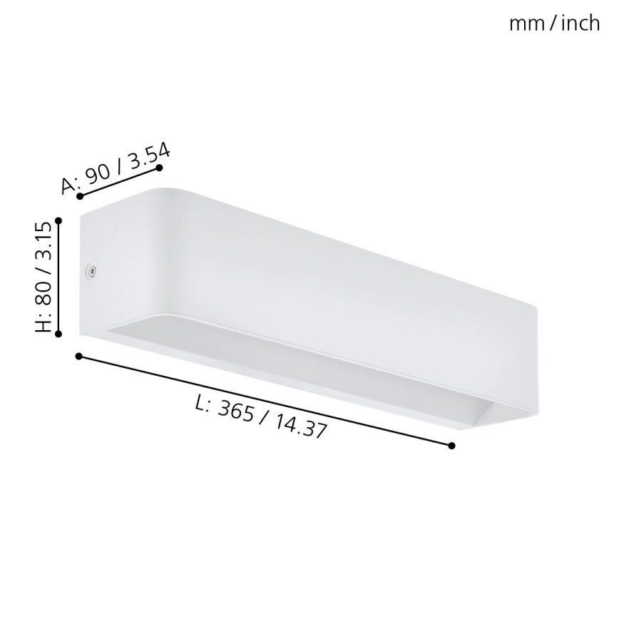 Eglo 98423 - LED-seinävalaisin SANIA LED/12W/230V