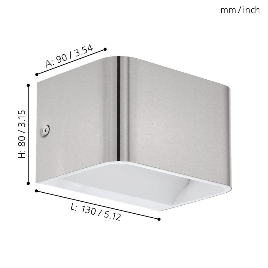 Eglo - LED-seinävalaisin LED/6W/230V 3000K mattakromi