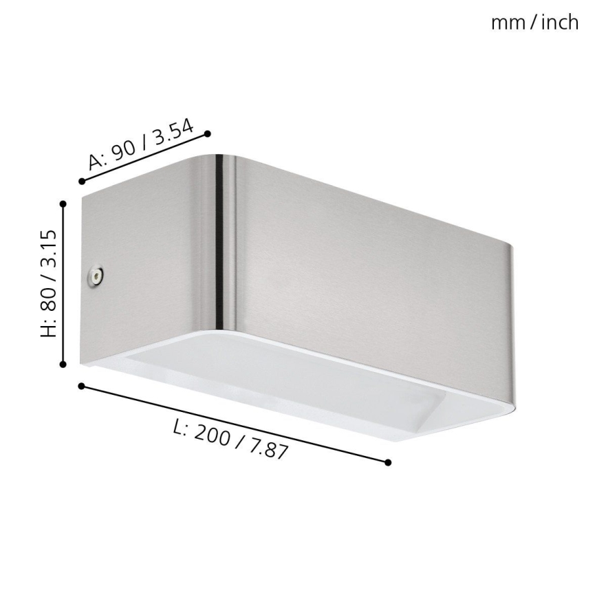 Eglo 98425 - LED-seinävalaisin SANIA LED/10W/230V