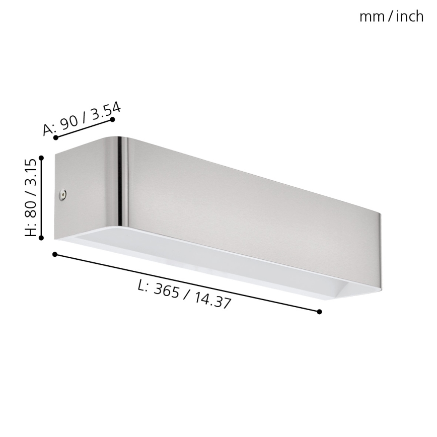 Eglo 98426 - LED-seinävalaisin SANIA LED/12W/230V