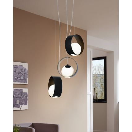 Eglo 98441 - CAMARGO-riippuvalaisin vaijerilla, 3x E14/40W/230V
