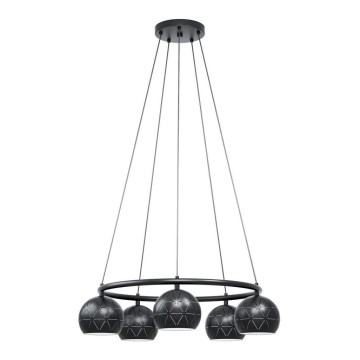 Eglo 98455 - Kattokruunu narulla CANTALLOPS 5xE14/40W/230V