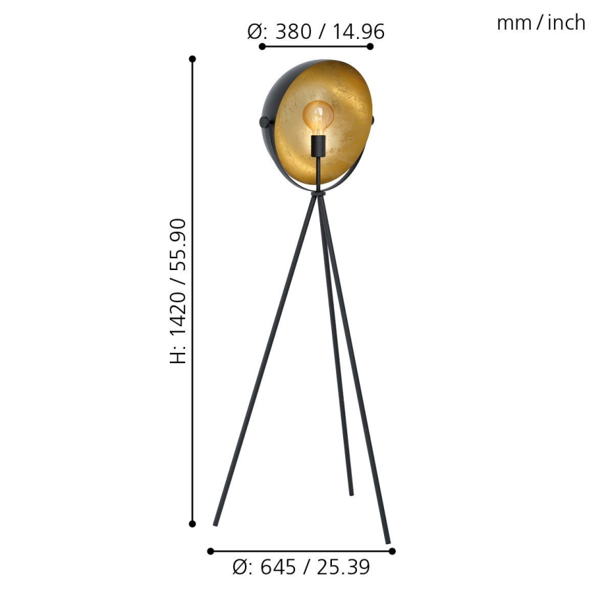 Eglo 98458 - Lattialamppu DARNIUS 1xE27/40W/230V