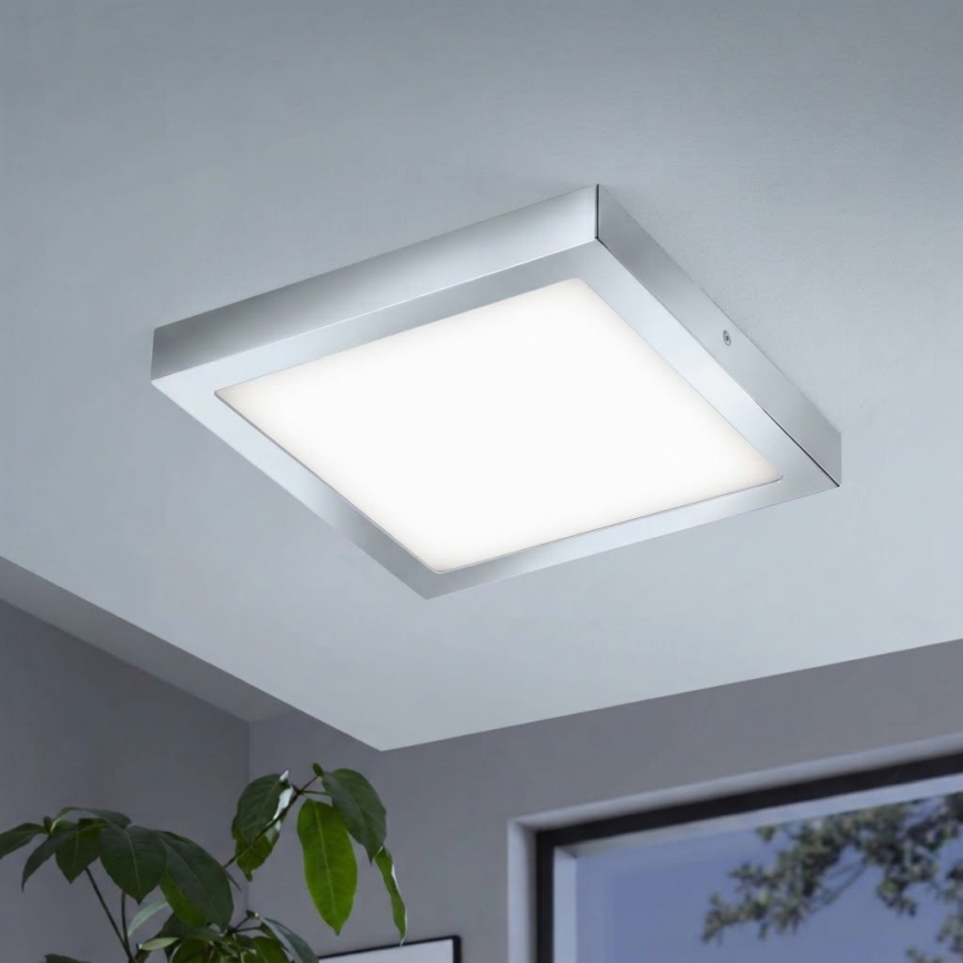 Eglo - LED RGBW himmennettävä kattovalaisin FUEVA-C LED/21W/230V Bluetooth IP44 30x30 cm