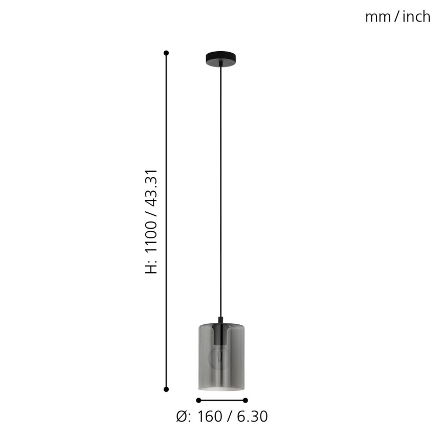 Eglo 98585 - Kattokruunu narulla CADAQUES 1xE27/40W/230V