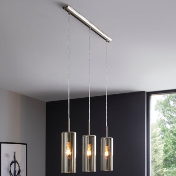 Eglo 98697 - Kattokruunu narulla SELVINO 3xE27/15W/230V