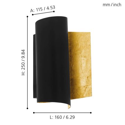 Eglo 98759 - Seinävalaisin FALICETTO 1xE27/40W/230V