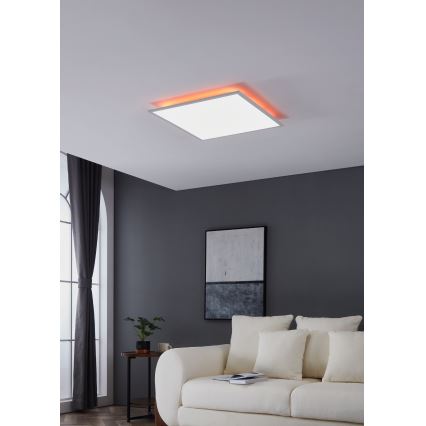 Eglo - RGBW Himmennettävä kattovalaisin LED/32,5W/230V 2700-6500K 60x60 cm + kauko-ohjaus