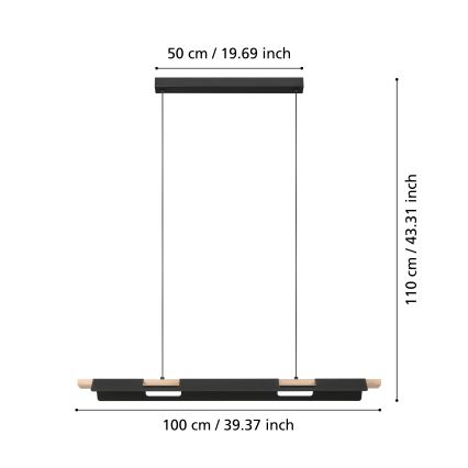 Eglo - LED himmennettävä kattokruunu johdolla LED/27W/230V ZigBee