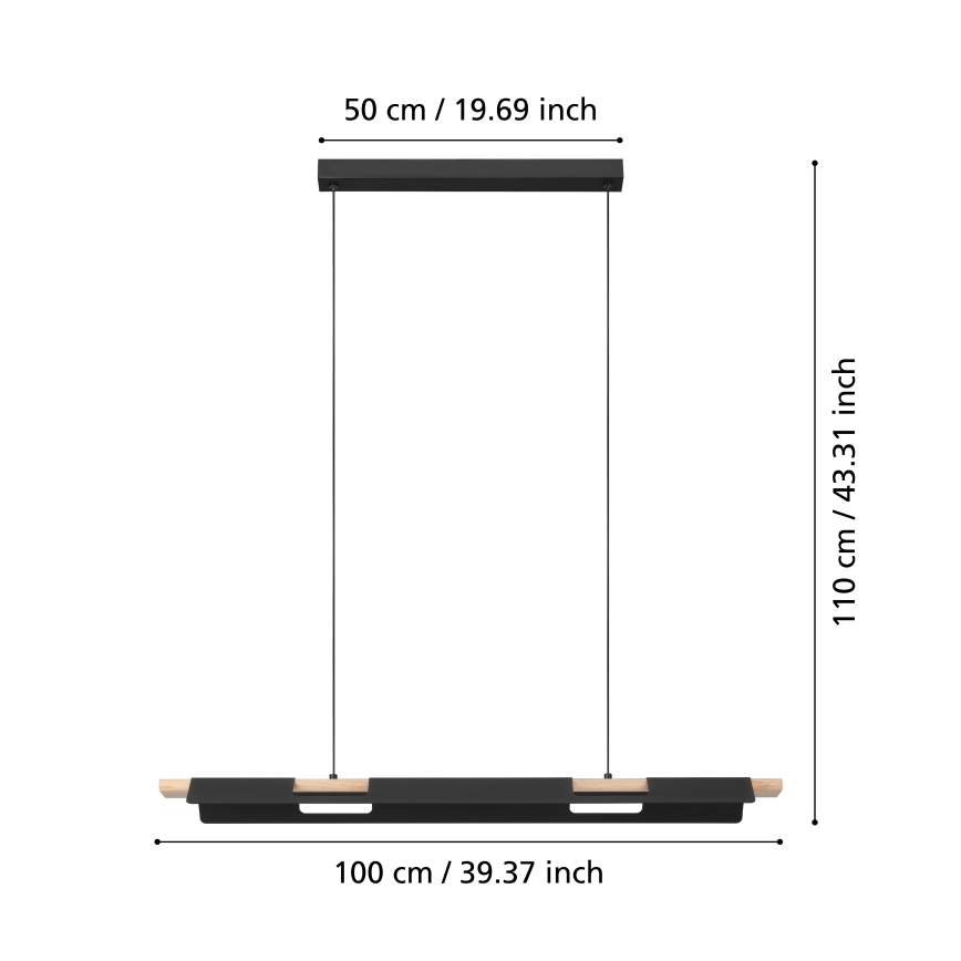 Eglo - LED himmennettävä kattokruunu johdolla LED/27W/230V ZigBee
