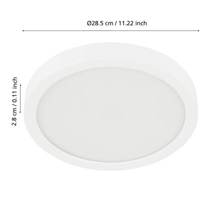 Eglo - Himmennettävä LED-kattovalaisin kylpyhuoneeseen LED/19,5W/230V 2700-6500K IP44 ZigBee halkaisija 28,5 cm