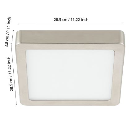 Eglo - LED-himmennettävä kylpyhuoneen kattovalaisin LED/19,5W/230V 2700-6500K IP44 ZigBee 28,5x28,5 cm
