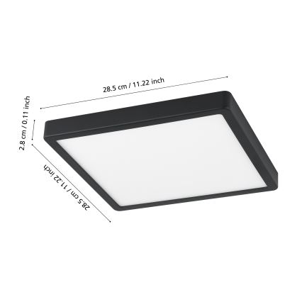 Eglo - Himennettävä LED-kylpyhuonevalaisin LED/19,5W/230V IP44 ZigBee 28,5x28,5 cm
