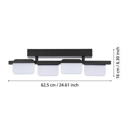 Eglo 98874 - Himennettävä LED-pinta-asennettava kattovalaisin ERVIDEL 4xLED/4,5W/230V