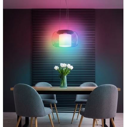 Eglo - LED RGB himmennettävä kattokruunu köydellä BRIAGLIA-C LED/24,8W/230V