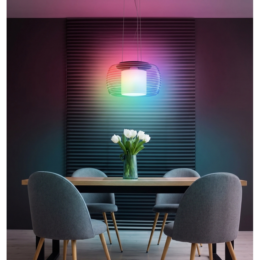 Eglo - LED RGB himmennettävä kattokruunu köydellä BRIAGLIA-C LED/24,8W/230V