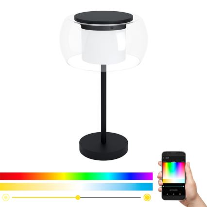 Eglo 99024 - Himmennettävä RGB-LED-pöytälamppu BRIAGLIA-C LED/15W/230V