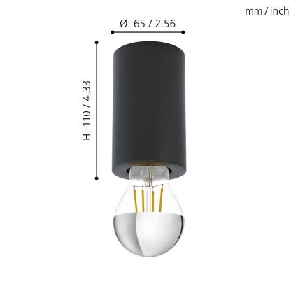Eglo 99065 - Kattovalaisin SALUZZO 1xE27/40W/230V