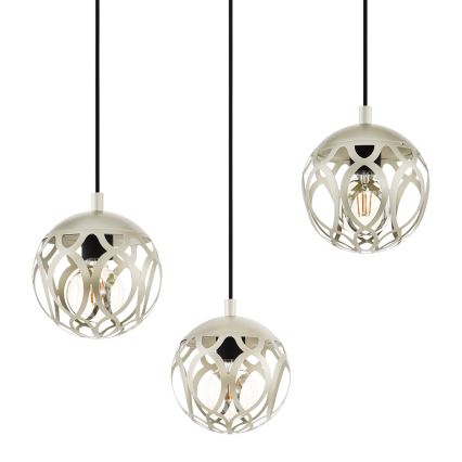 Eglo 99073 - Kattokruunu narulla MIRTAZZA 3xE27/60W/230V