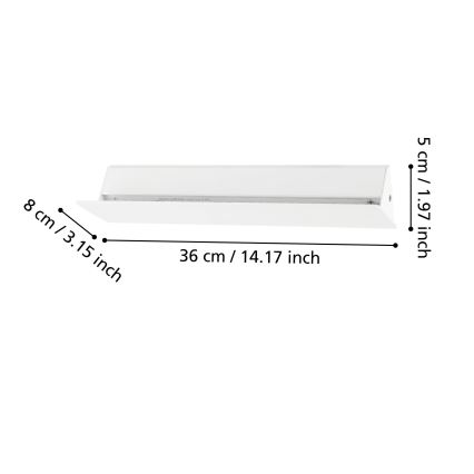 Eglo 99086 - LED-seinävalaisin ZUBIALDE LED/12W/230V