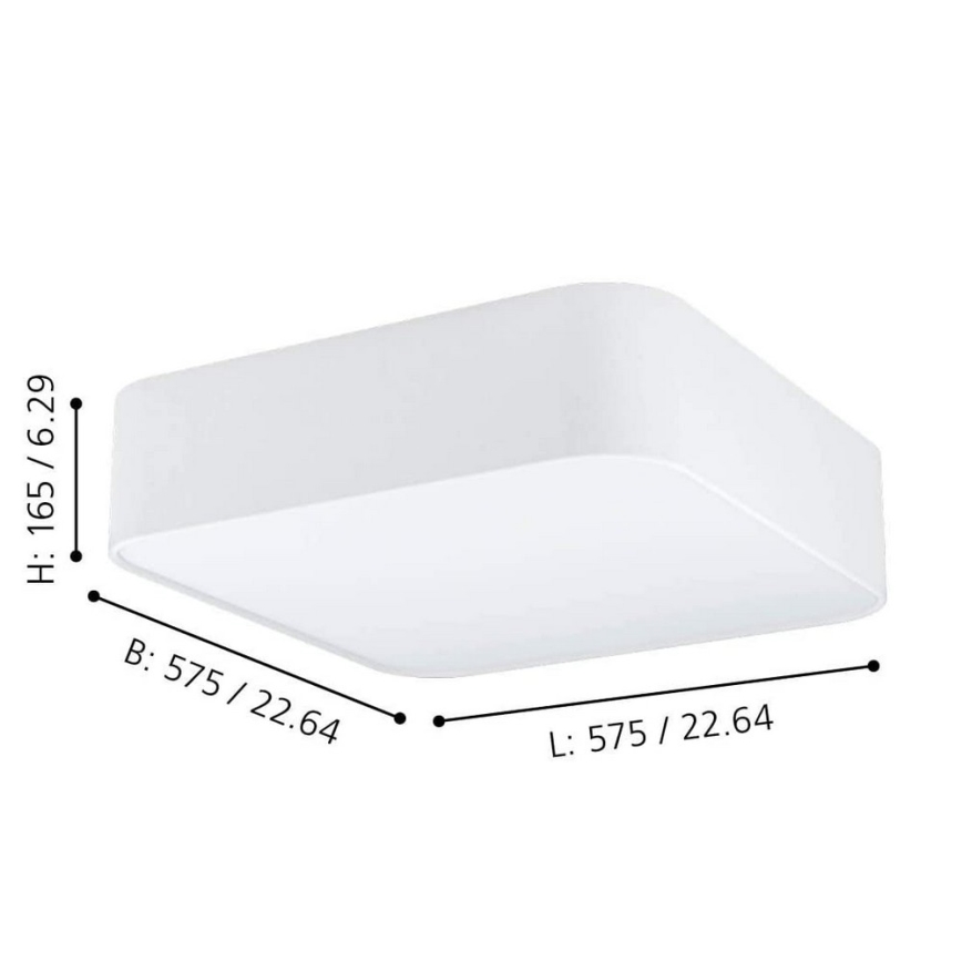 Eglo 99089 - Kattovalo PASTERI SQUARE 5xE27/25W/230V