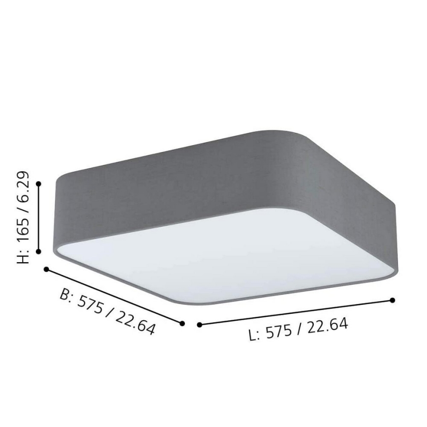 Eglo 99092 - Kattovalo PASTERI SQUARE 5xE27/25W/230V